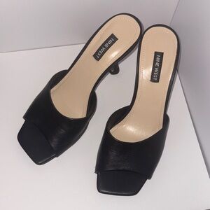 Nine West Black Open-Toe Heels
